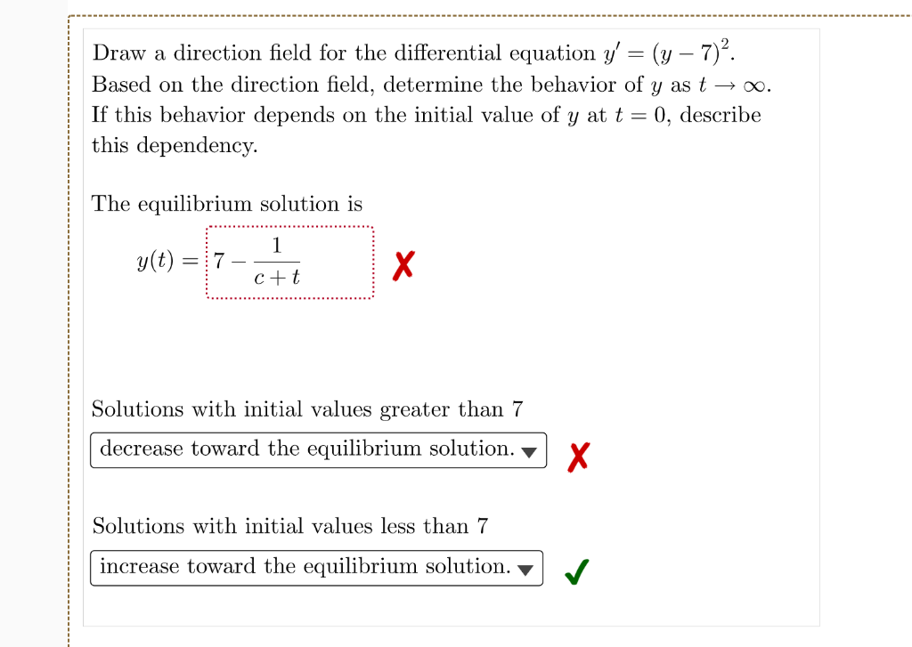 Solved Draw A Direction Field For The Differential Equation