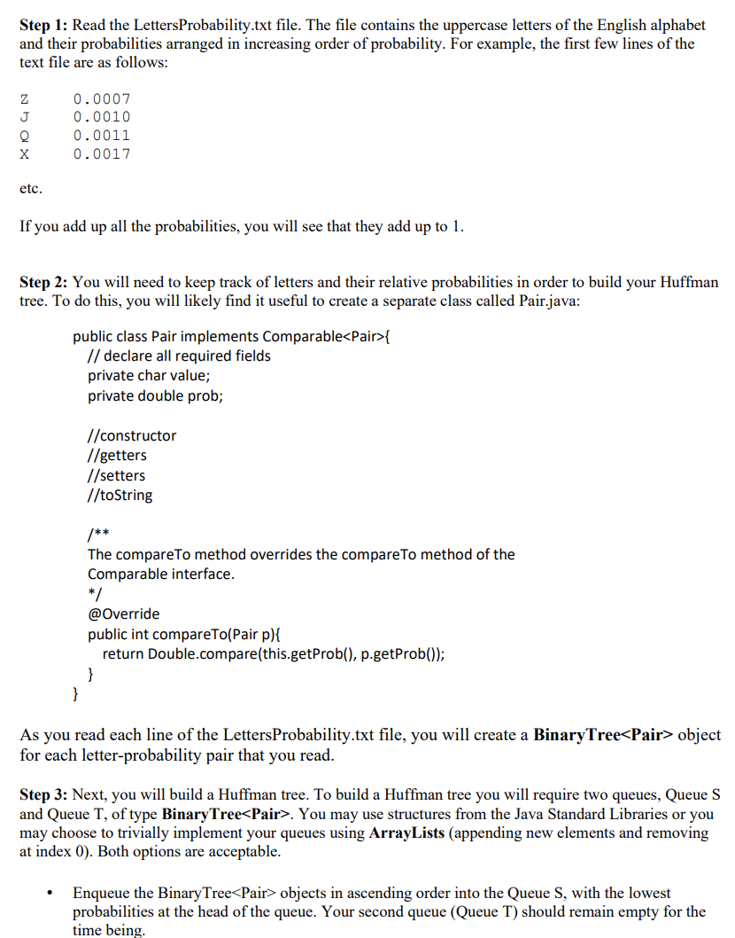 Solved This Assignment In On The Huffman Coding Algorithm | Chegg.com