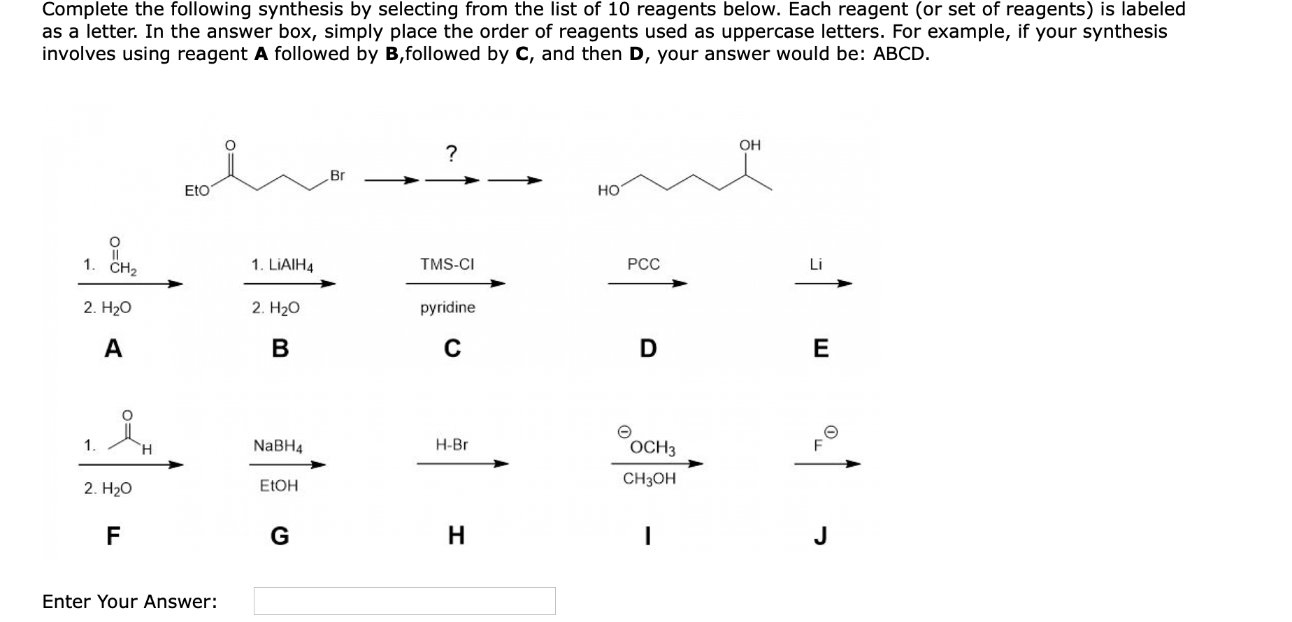 Solved Complete The Following Synthesis By Selecting From | Chegg.com