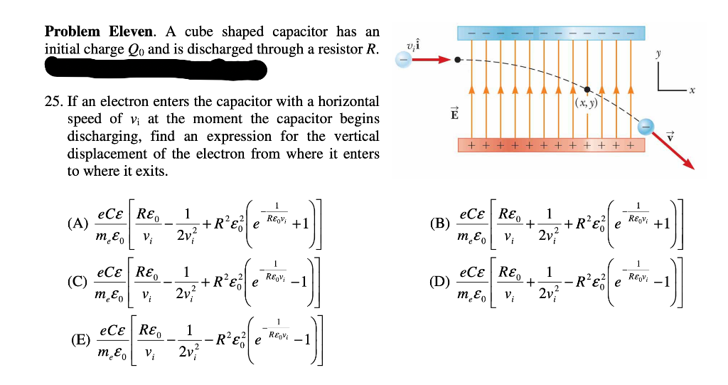 Solved Problem Eleven. A cube shaped capacitor has an | Chegg.com