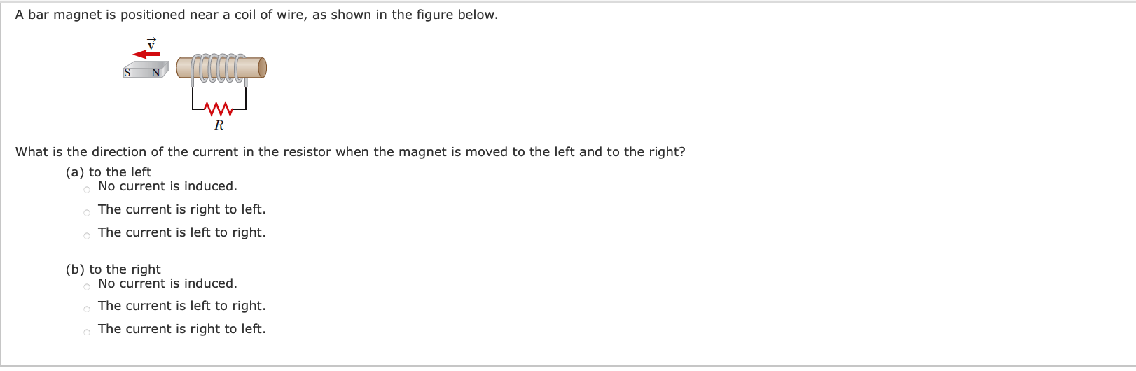 Solved A bar is positioned near a coil of wire, as