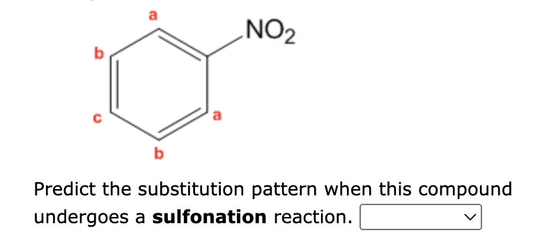 Solved a NO2 b b Predict the substitution pattern when this | Chegg.com