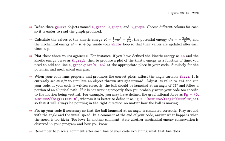 Glowscript 3.0 VPython # Lab 04, Ex 01, Your Last | Chegg.com