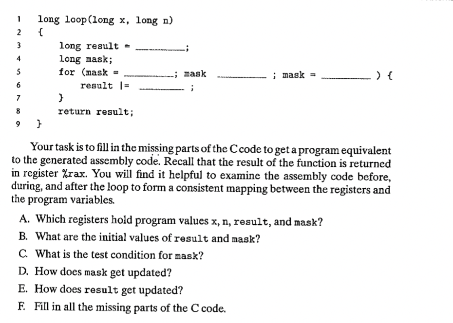 Solved 3.60 Consider the following assembly code: 4 long | Chegg.com
