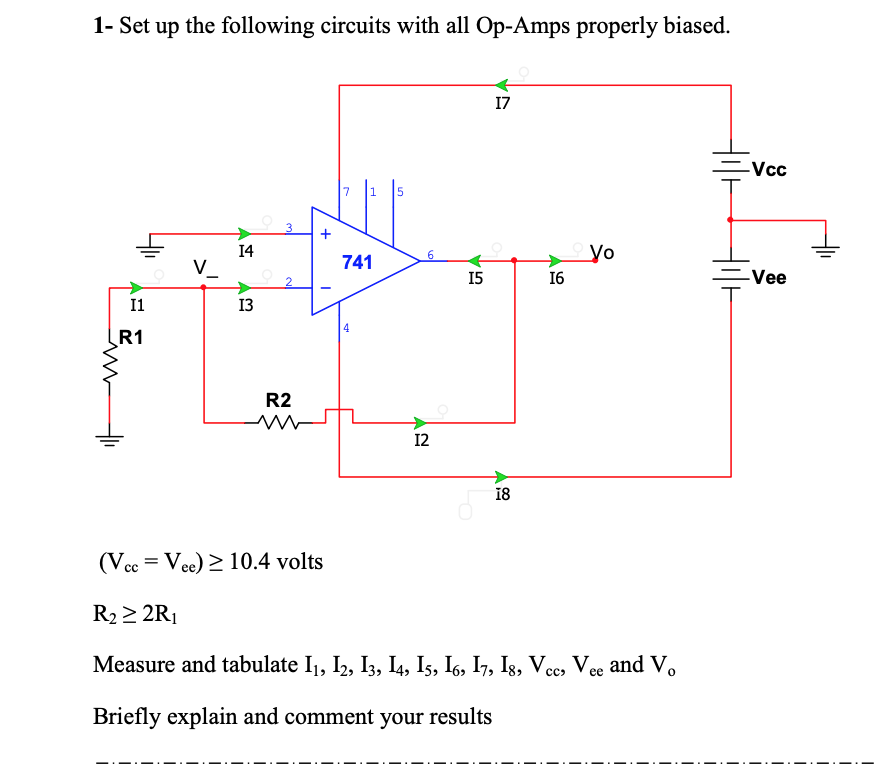 Solved 1- Set up the following circuits with all Op-Amps | Chegg.com