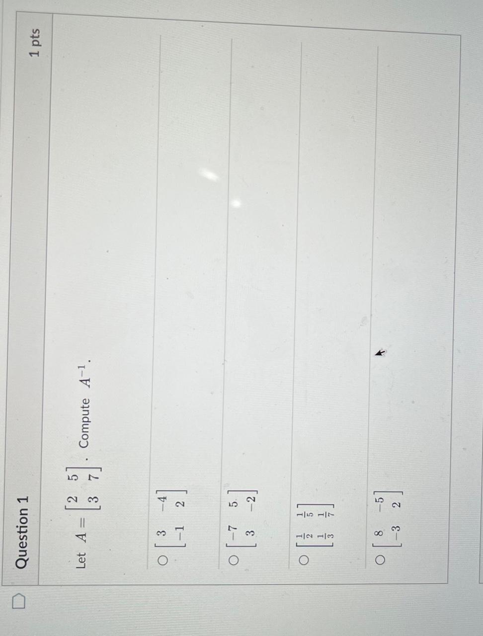 Solved A=[2357] [3−1−42] [−735−2] [21315171] [8−3−52]By | Chegg.com