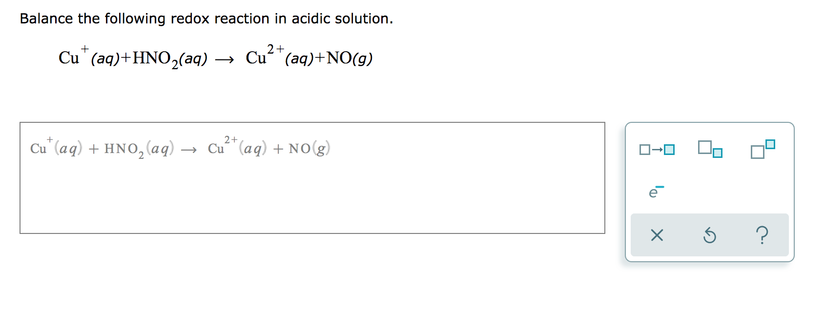 solved-balance-the-following-redox-reaction-in-acidic-chegg