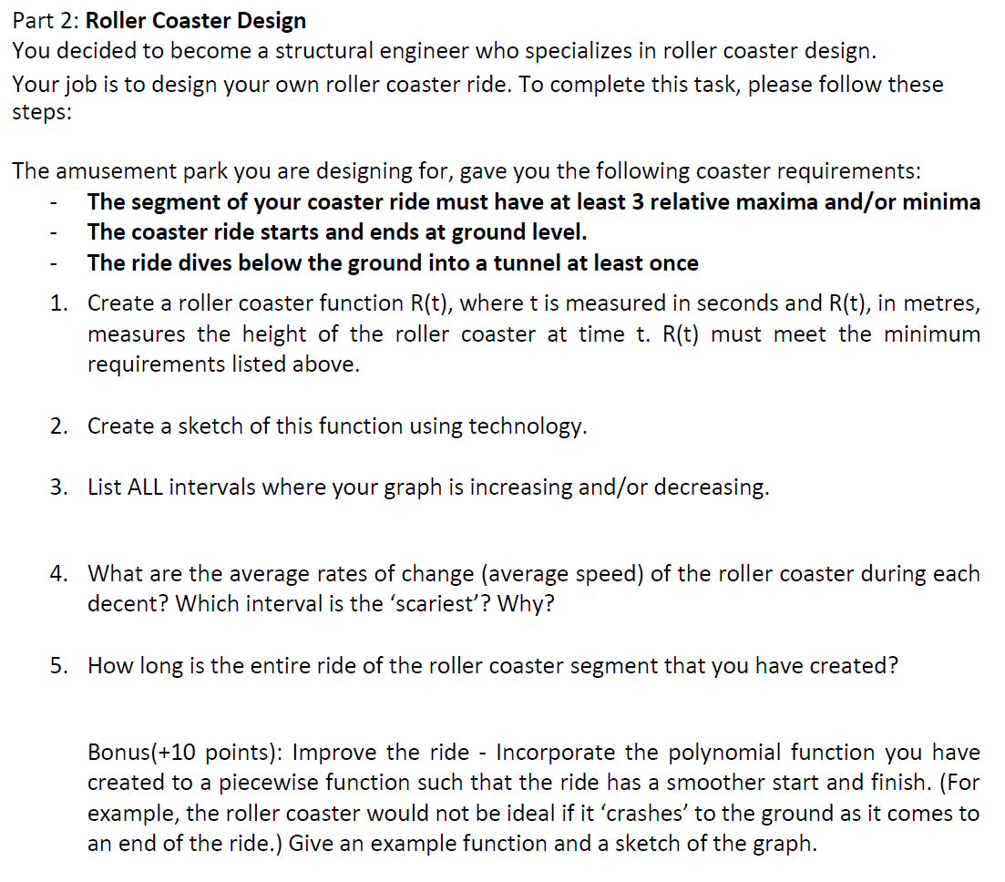 Solved Which type of coaster has a higher percentage of