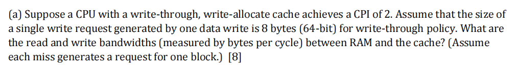 Solved 5. Consider the following program and cache | Chegg.com