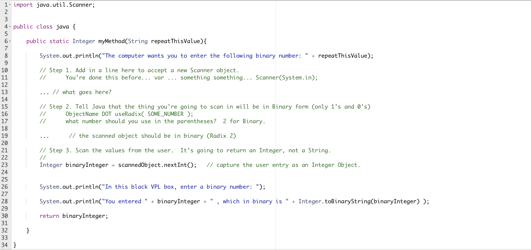 Solved 1. import java.util.Scanner; 2 3 4- public class java | Chegg.com