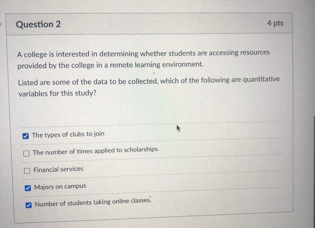 Solved Question 1 4 Pts The State Education Department | Chegg.com