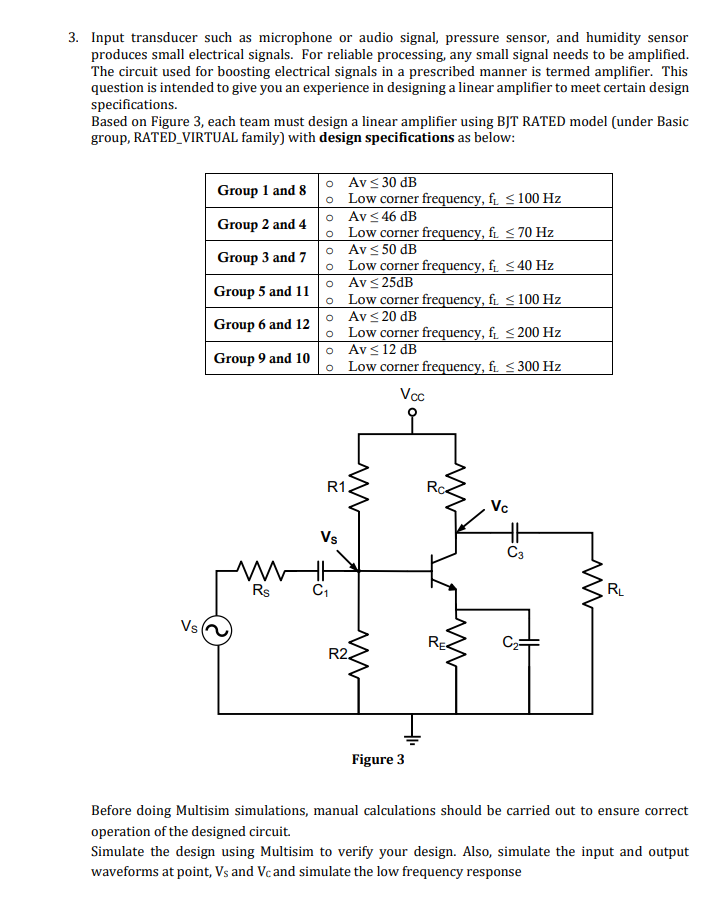 3. Input transducer such as microphone or audio | Chegg.com