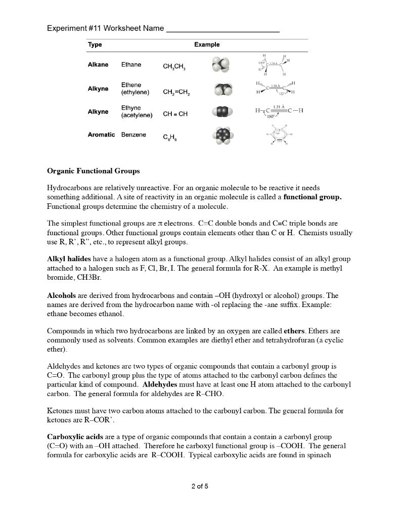 Solved Experiment #11 Worksheet Name Experiment #11 The | Chegg.com