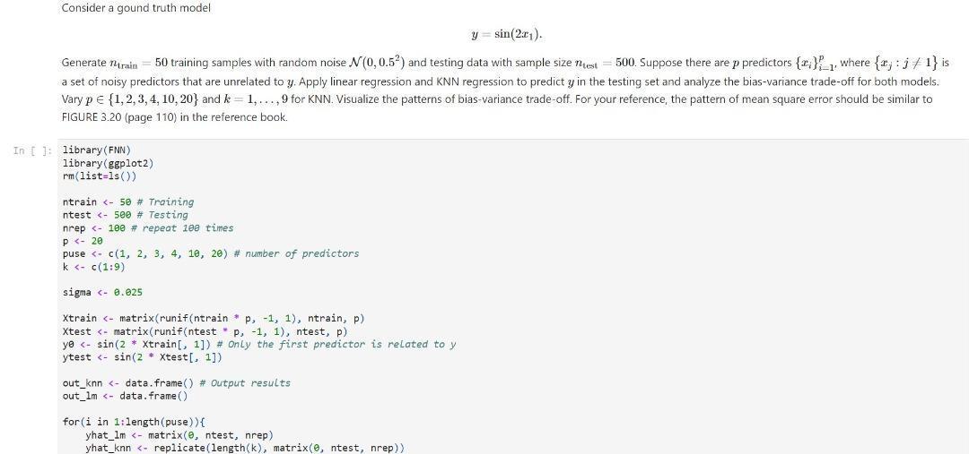 Generate ntrain =50 training samples with random | Chegg.com