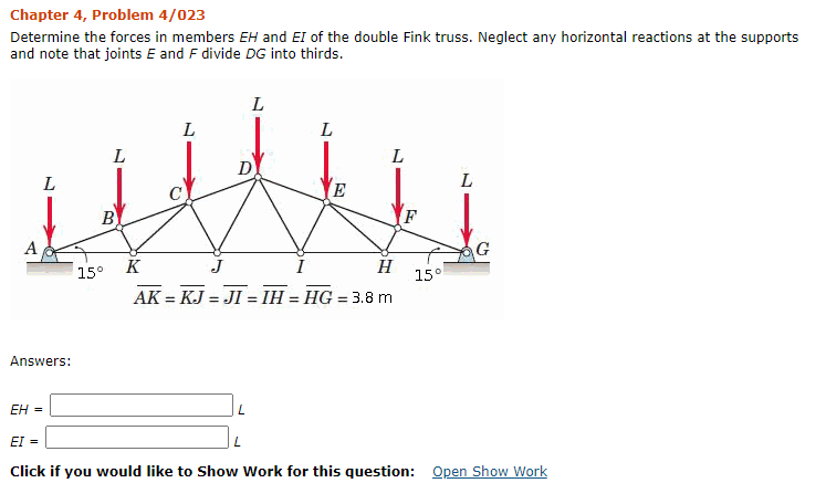 Solved Chapter 4, Problem 4/023 Determine the forces in | Chegg.com