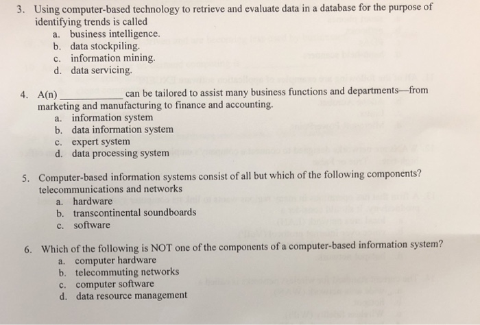 Solved Using computer-based technology to retrieve and | Chegg.com