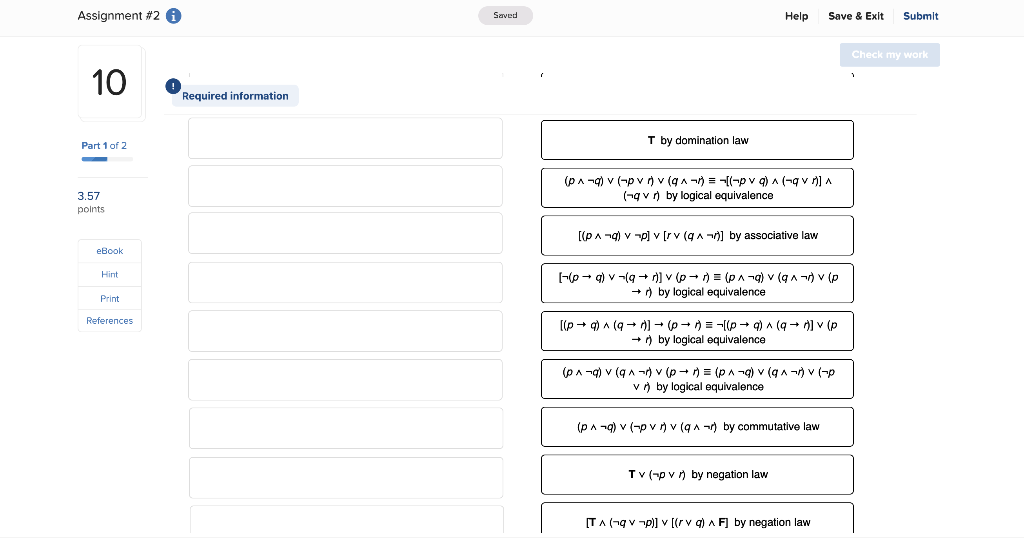 Solved Assignment #2 A Saved Help Save & Exit Submit Check | Chegg.com