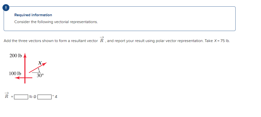 Solved Required information Consider the following vectorial | Chegg.com