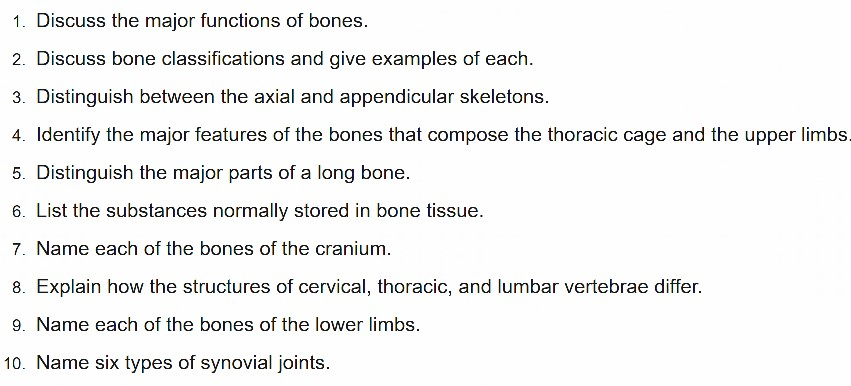 Solved 1. Discuss the major functions of bones 2. Discuss | Chegg.com