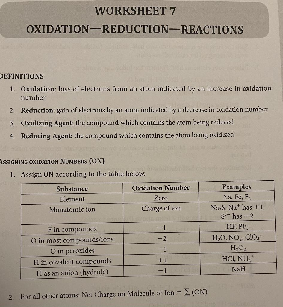 worksheet-7-oxidation-reduction-reactions-definitions-chegg