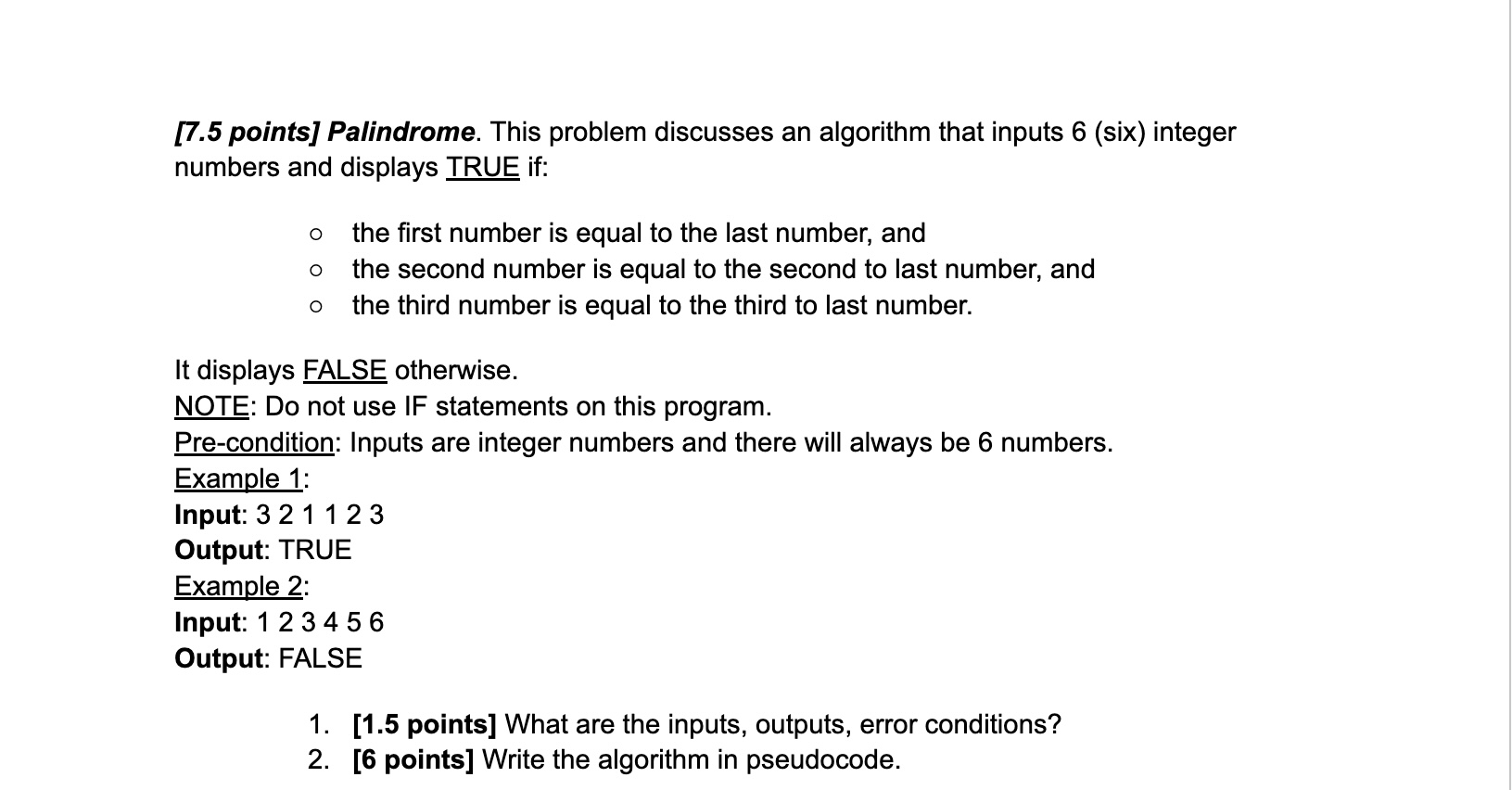 Solved [7.5 points] Palindrome. This problem discusses an | Chegg.com
