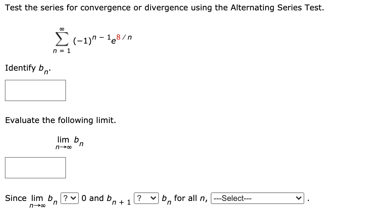 Solved Test The Series For Convergence Or Divergence Using | Chegg.com