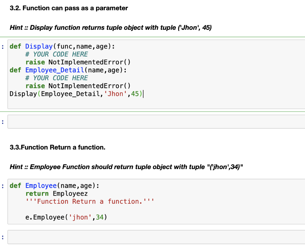 Solved 3.2. Function can pass as a parameter Hint :: Display | Chegg.com