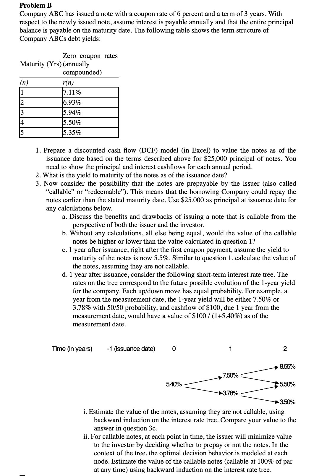 Solved Problem B Company ABC Has Issued A Note With A Coupon | Chegg.com