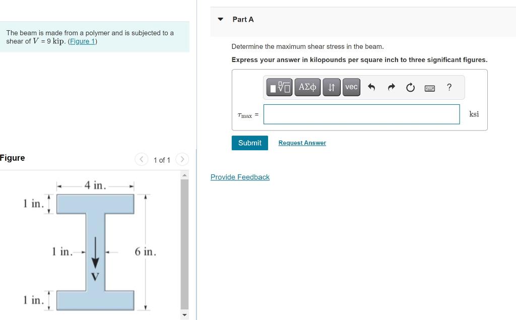 Solved The beam is made from a polymer and is subjected to a | Chegg.com