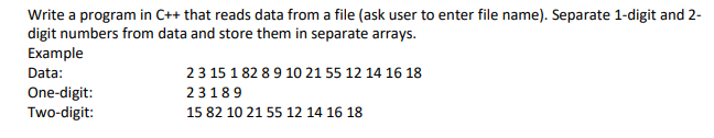 Solved Write a program in C++ that reads data from a file | Chegg.com