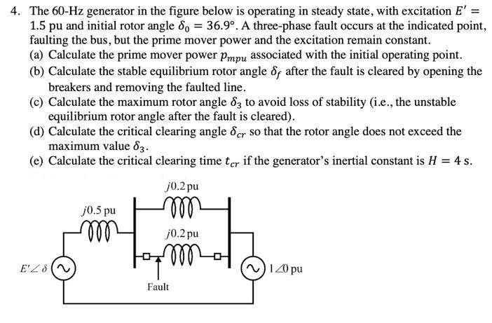 Solved 4. The 60−Hz generator in the figure below is | Chegg.com