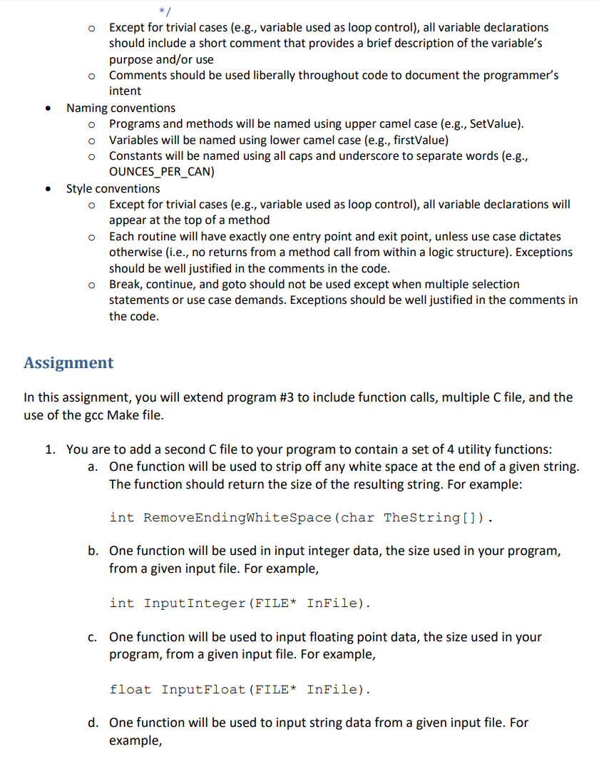Style Requirements It is important to be a | Chegg.com