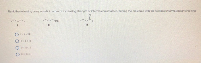 Solved Rank the following compounds in order of increasing | Chegg.com