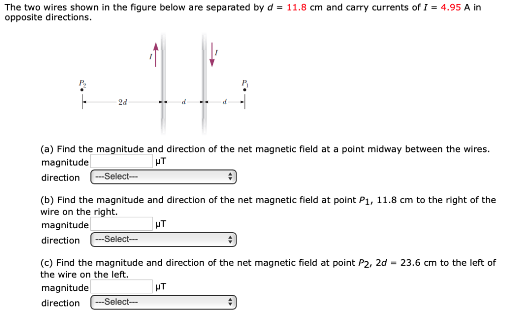 Solved The Two Wires Shown In The Figure Below Are Separated | Chegg.com