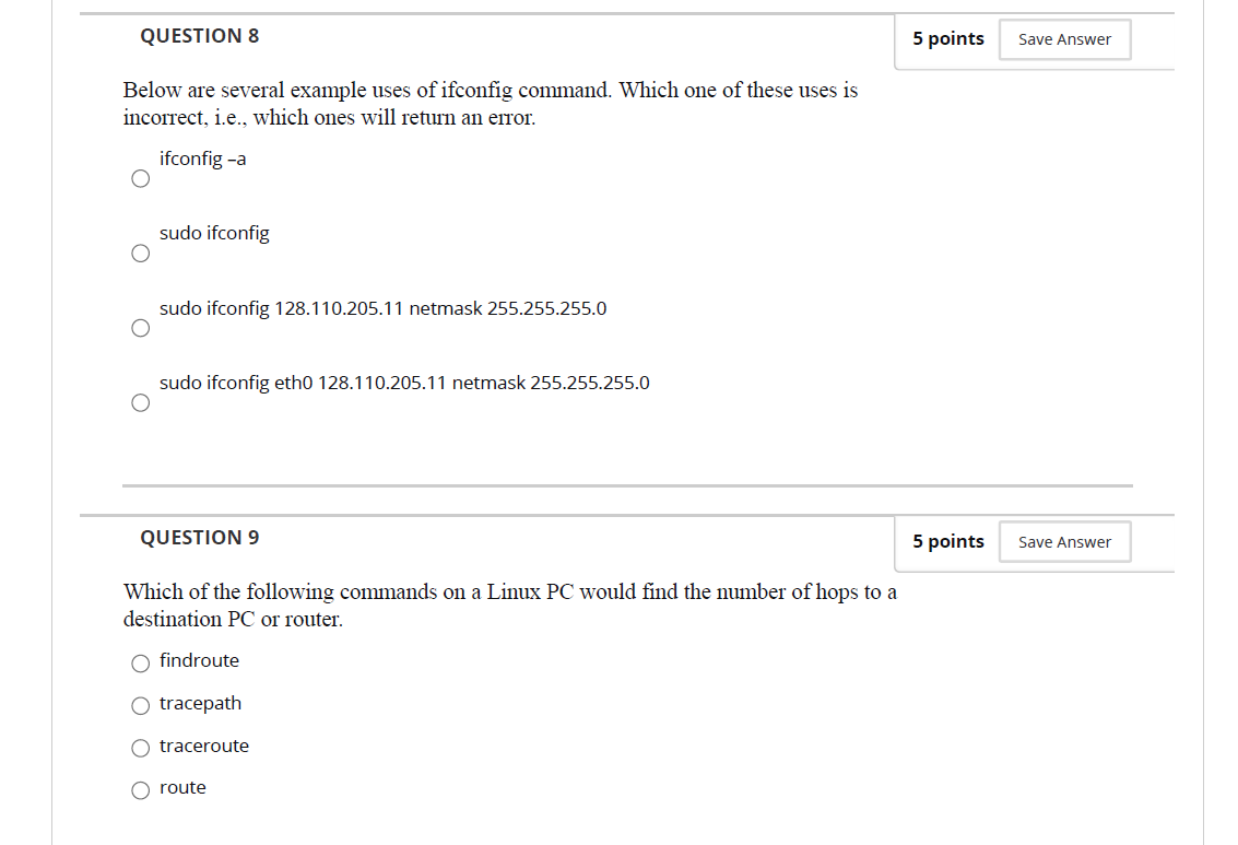 Solved QUESTION 8 5 points Save Answer Below are several | Chegg.com