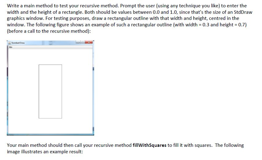 Question 3: Recursive graphics This question does not | Chegg.com