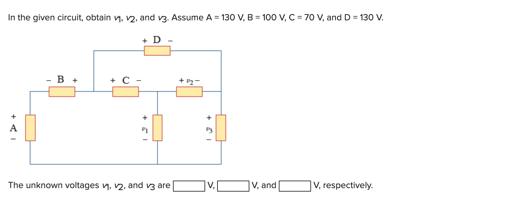 Solved In the given circuit, obtain v1,v2, and v3. Assume | Chegg.com