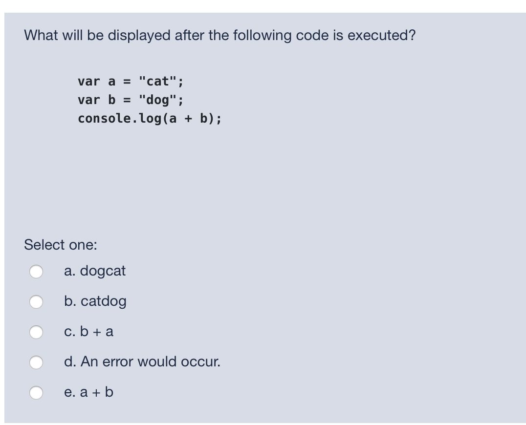 Solved What will be displayed after the following code is | Chegg.com