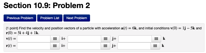 Solved Section 10.9: Problem 2 Previous Problem Problem List | Chegg.com
