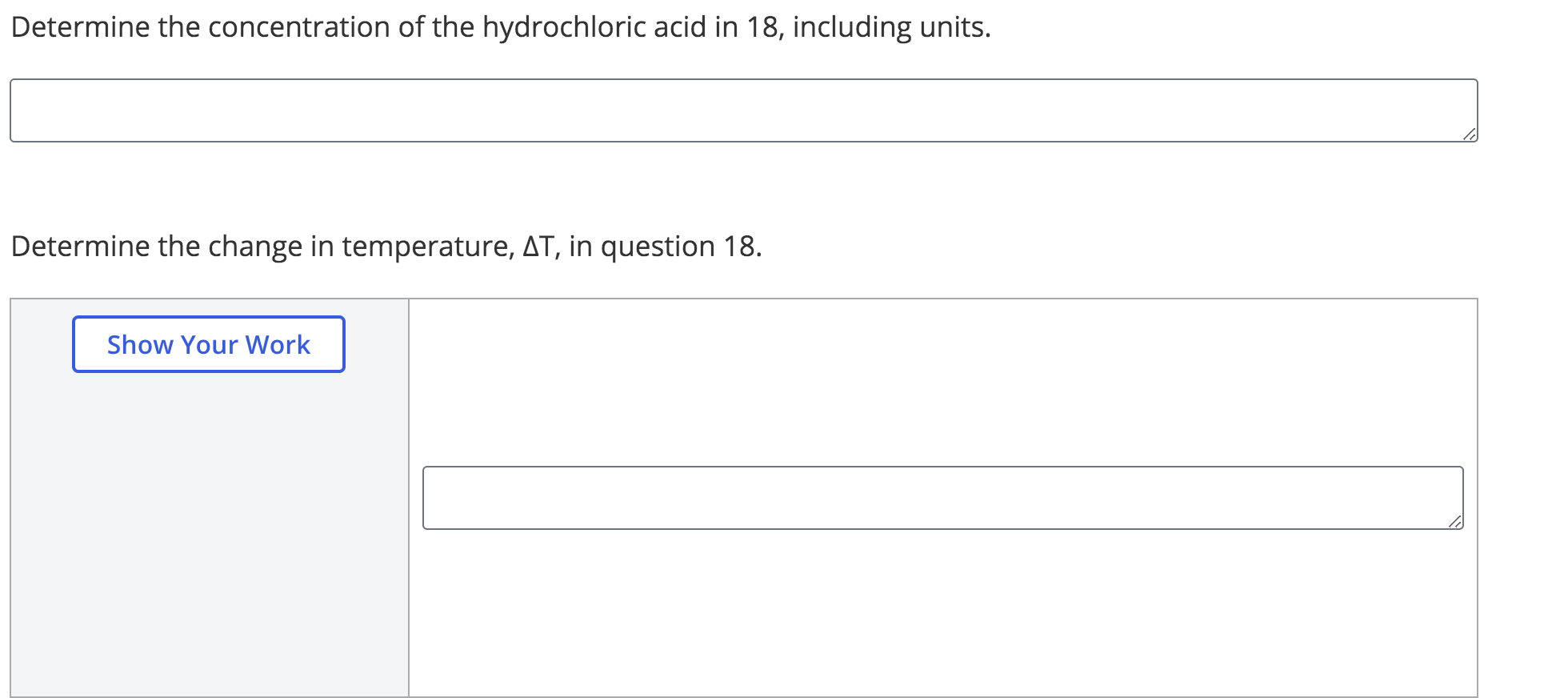 Solved A student carried out an experiment to determine the | Chegg.com