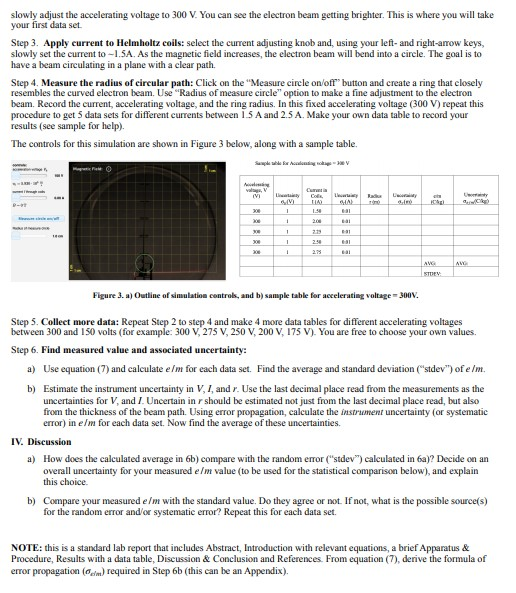 Electron Charge-to-Mass Ratio (Simulation Version) I. | Chegg.com