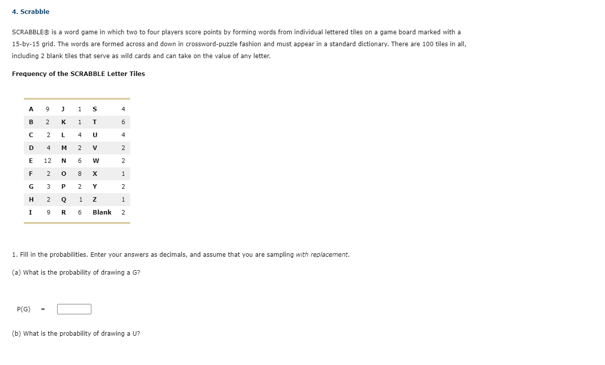 Solved SCRABBLE (R is a word game in which two to four