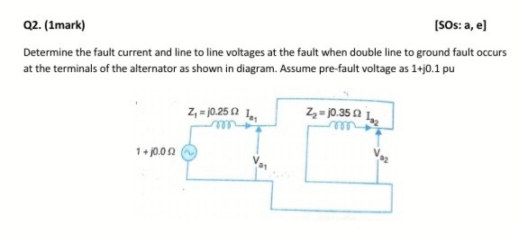 Solved Determine the fault current and line to line | Chegg.com
