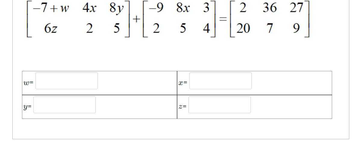 9w 2 x 8 )( w 6 x 4