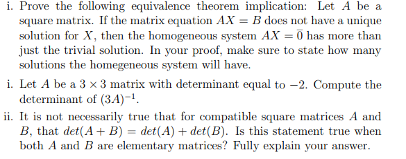 i. Prove the following equivalence theorem | Chegg.com