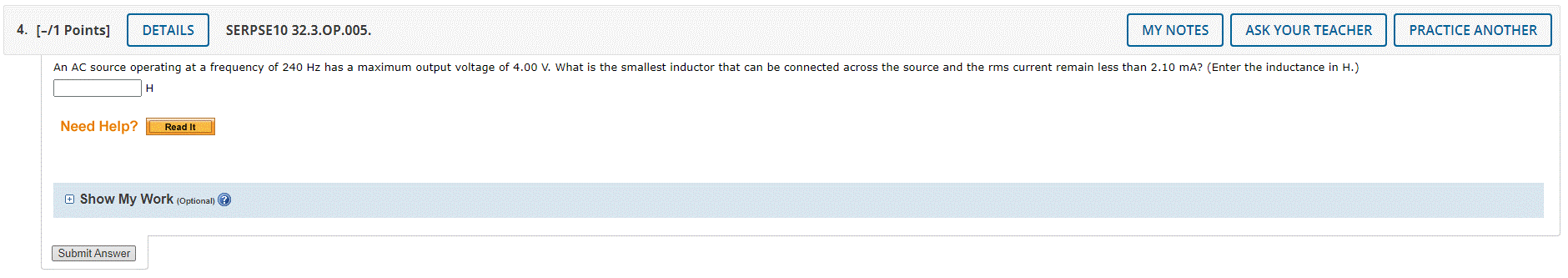 Solved I need help on my physics two homework. The subject | Chegg.com