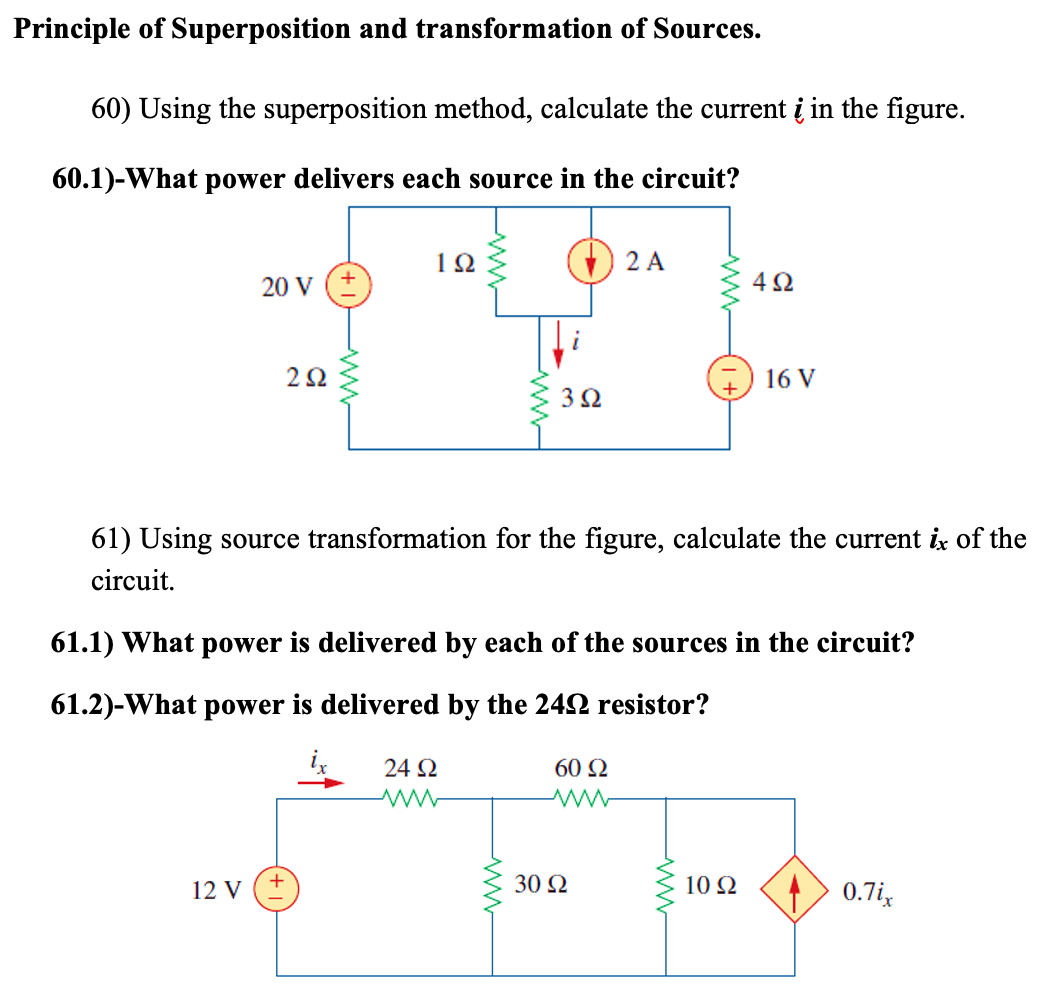 Solved Principle Of Superposition And Transformation Of 