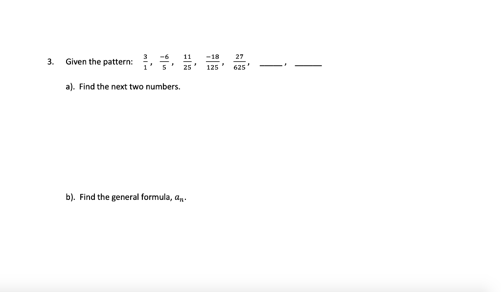 3 6 10 15 pattern formula