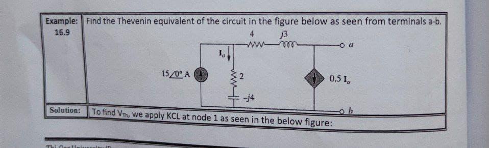 Solved Example: Find The Thevenin Equivalent Of The Circuit | Chegg.com