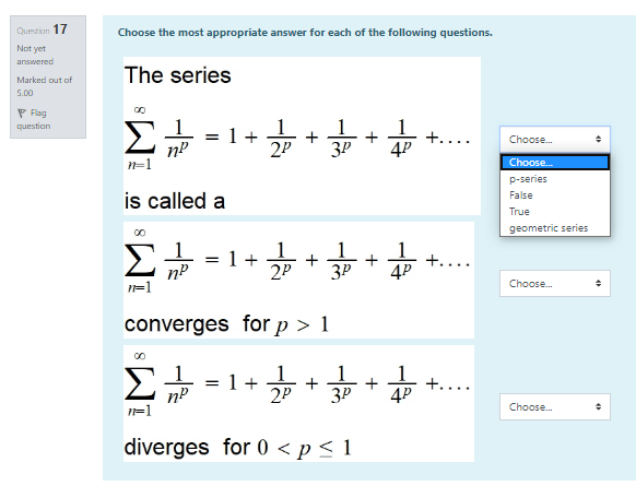 Solved Question 17 Choose the most appropriate answer for | Chegg.com